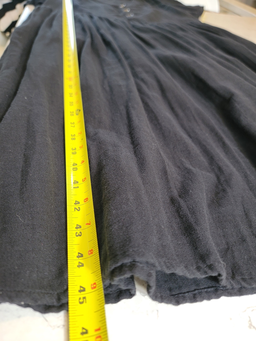 Time and Tru Black Cotton Gauze Babydoll Dress XL 16/18 Cottagecore - Picture 4 of 10